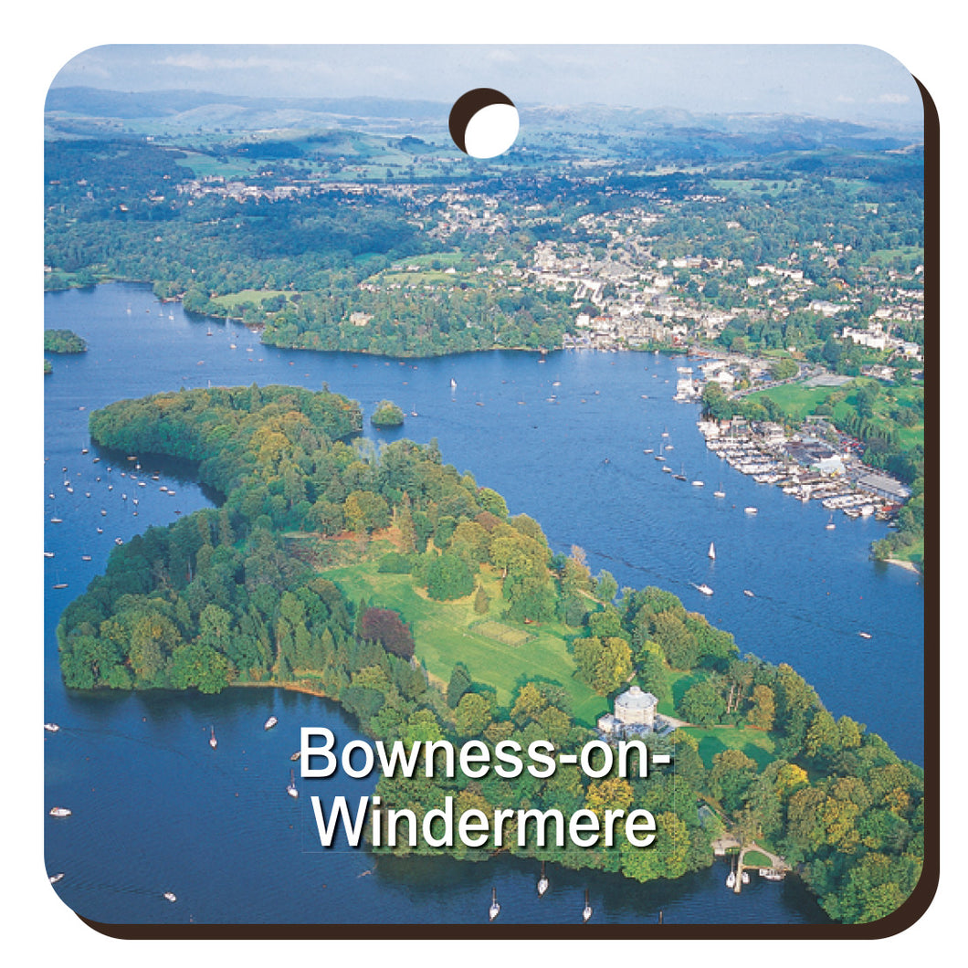 Bowness-on-Windermere Wooden Keyring | Great Stuff from Cardtoons