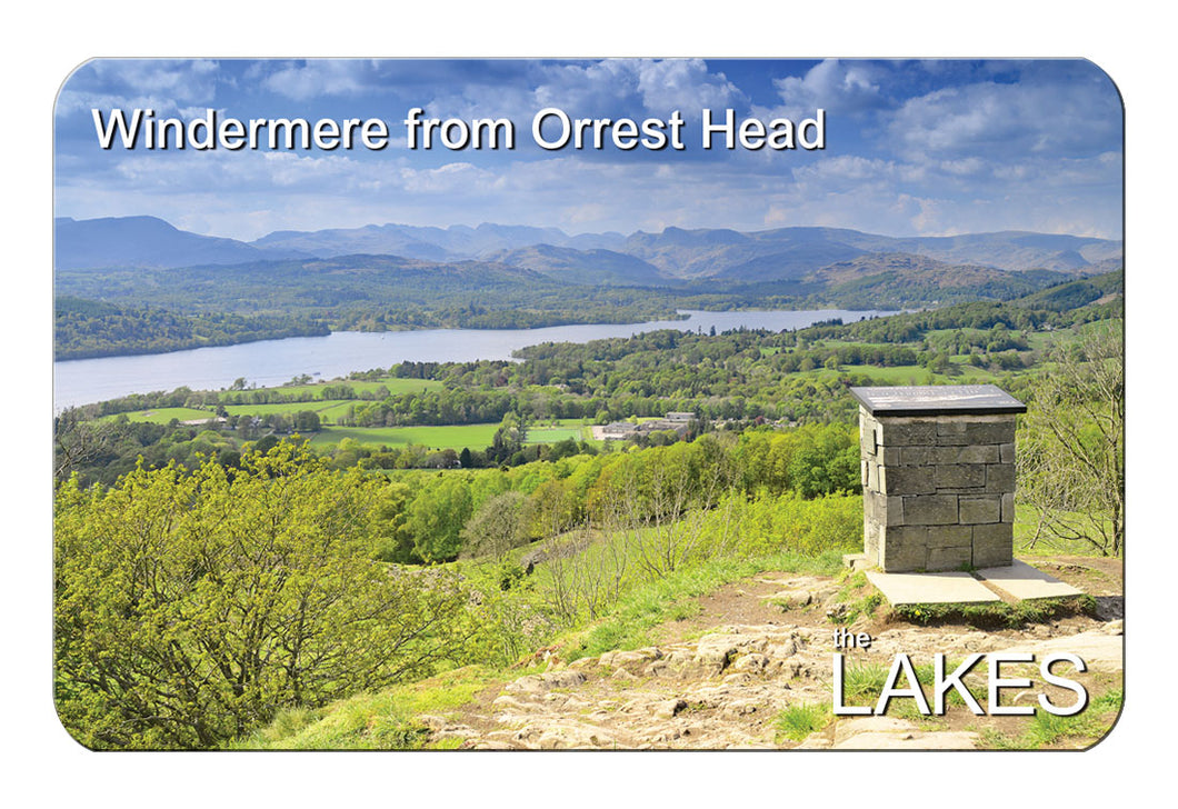 Orrest Head, Windermere flexible fridge magnet - Cardtoons Publications